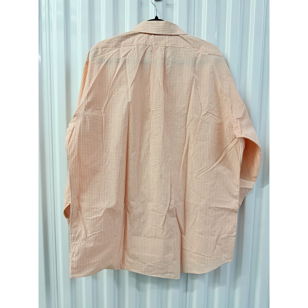 Brooks Brothers Madison Orange Check Non-Iron Dress Shirt Mens 17-33 Supima 0153 - Picture 2 of 5